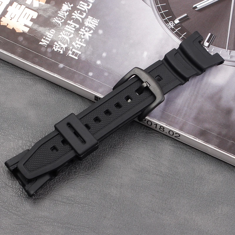 Silicone strap men apply to Casio SGW-100 ladies casual sports waterproof natural rubber strap buckle accessories