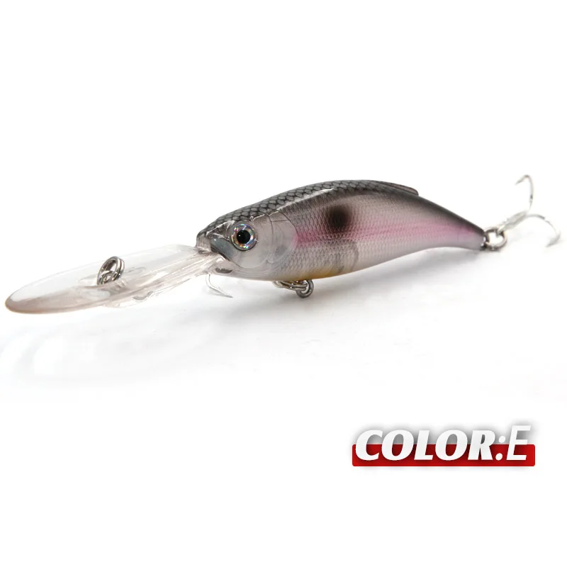 E TacklePRO C08 хит 7,5 см рыболовные приманки 12,4 г 9 цветов глубокие рыболовные снасти на пескаря приманка для ныряния окуня 3 м качественные воблеры Кривошип - Цвет: E