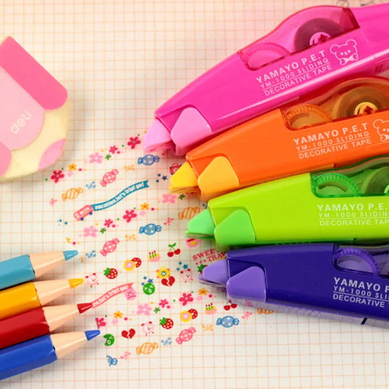 Новинка Школьный Канцтовары push декоративный милый мультфильм кружевной