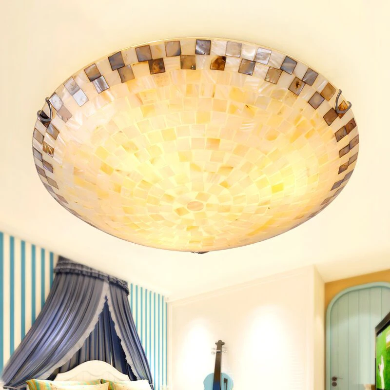 Потолочный Светильник Тиффани в средиземноморском стиле барочном 90 260|shell ceiling