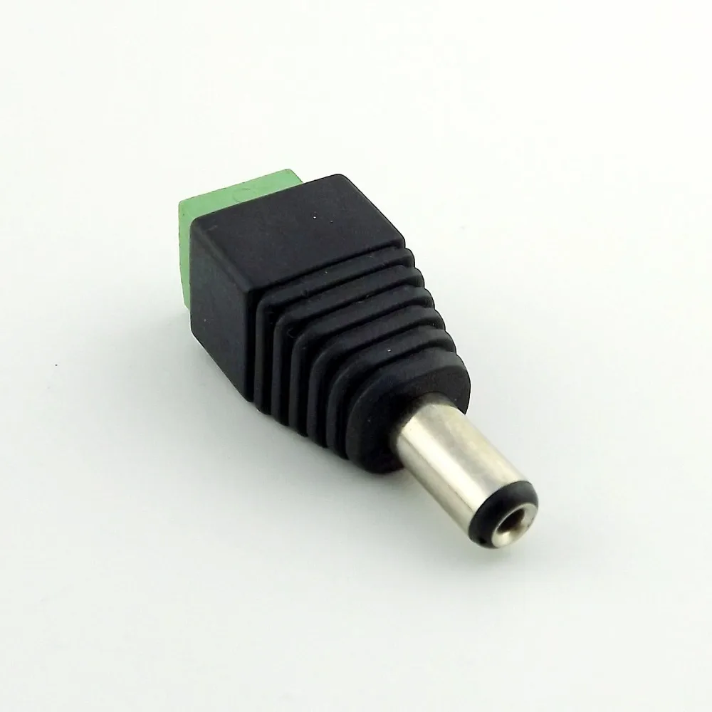 100 шт. DC 5 мм x 2 1 штекер CCTV LED разъем питания камера Balun адаптер соединитель|connector 5.5mm