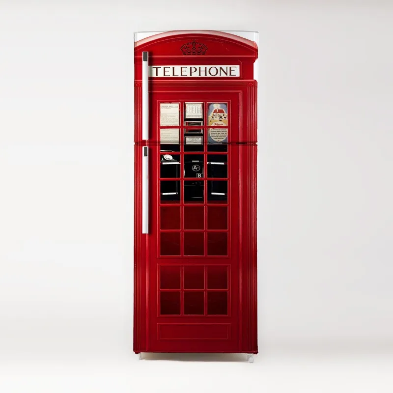 Наклейка на холодильник Красная стену холодильника посудомоечной машины дверь