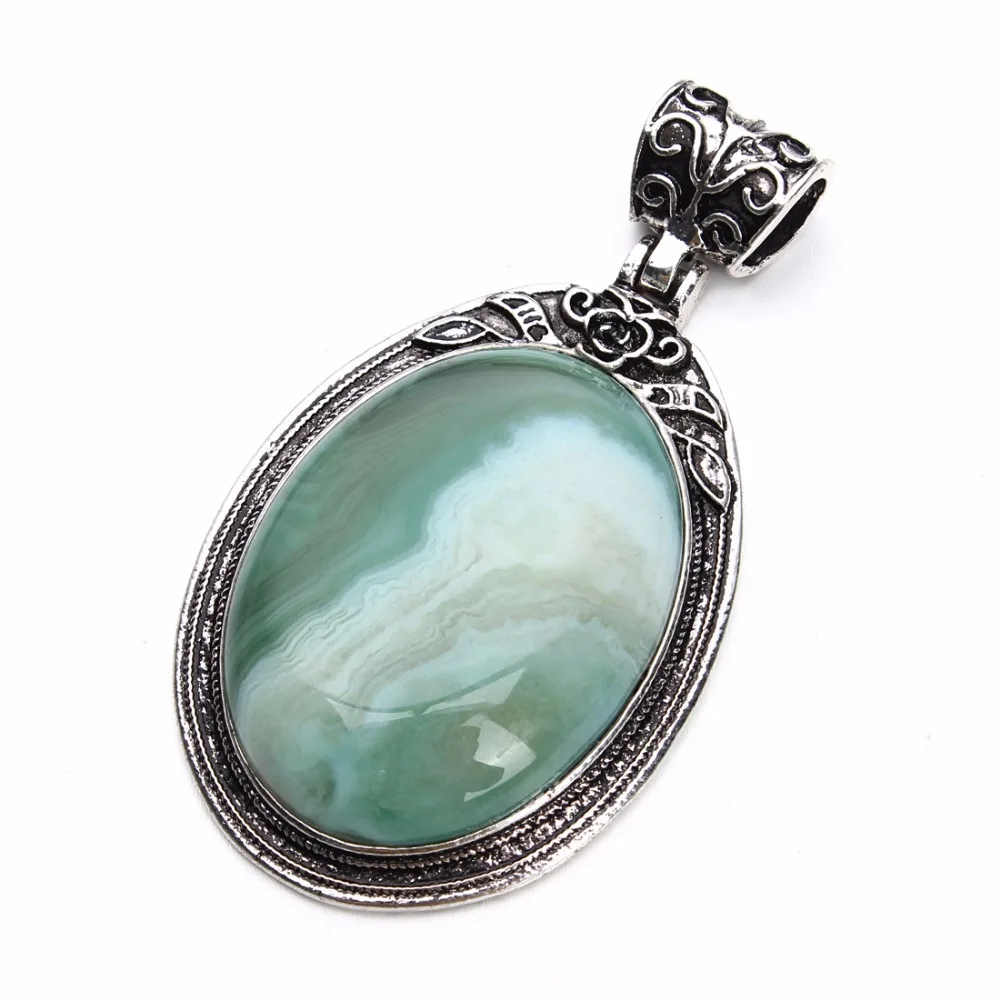 1pcs 38X67mm Tibetan Stone Pendants Cabochon Diy With Natural Opal Setting Base Bezel Cameo Tray for necklace | Украшения и
