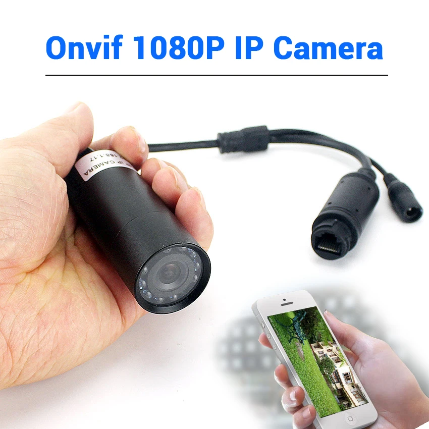 48V POE или DC 12V Небольшая ip-камера Onvif Проводная 1080P Мини ip-сетевая камера 940nm ИК ночного видения 2MP IP мини-камера
