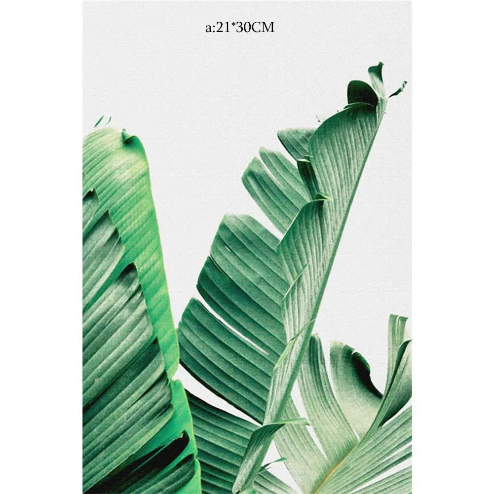Картина на холсте Monstera с зелеными листьями растений в скандинавском стиле микро