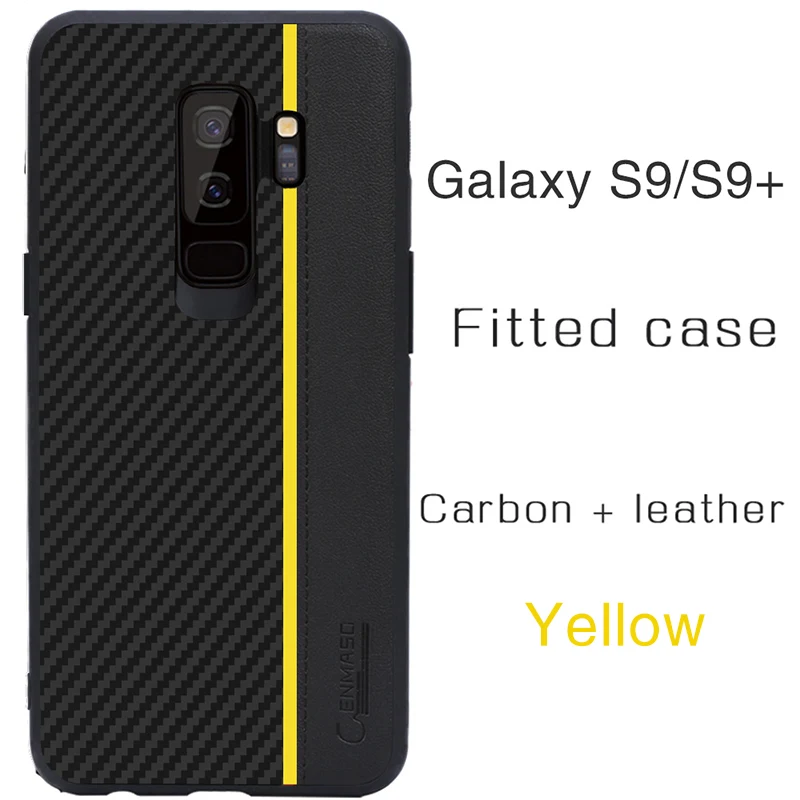 Цвет: желтый Для samsung S9 Plus, чехол,, CENMASO, волокнистая кожа, защитный чехол для samsung Galaxy S9, чехол для samsung S9, чехол - Цвет: Цвет: желтый