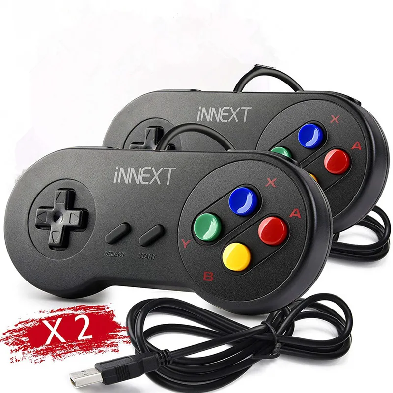 4pcs 4 шт. SNES USB игровой контроллер игровой геймпад для nintendo SNES игровой коврик для Windows PC MAC Raspberry Pi - Цвет: 4pcs