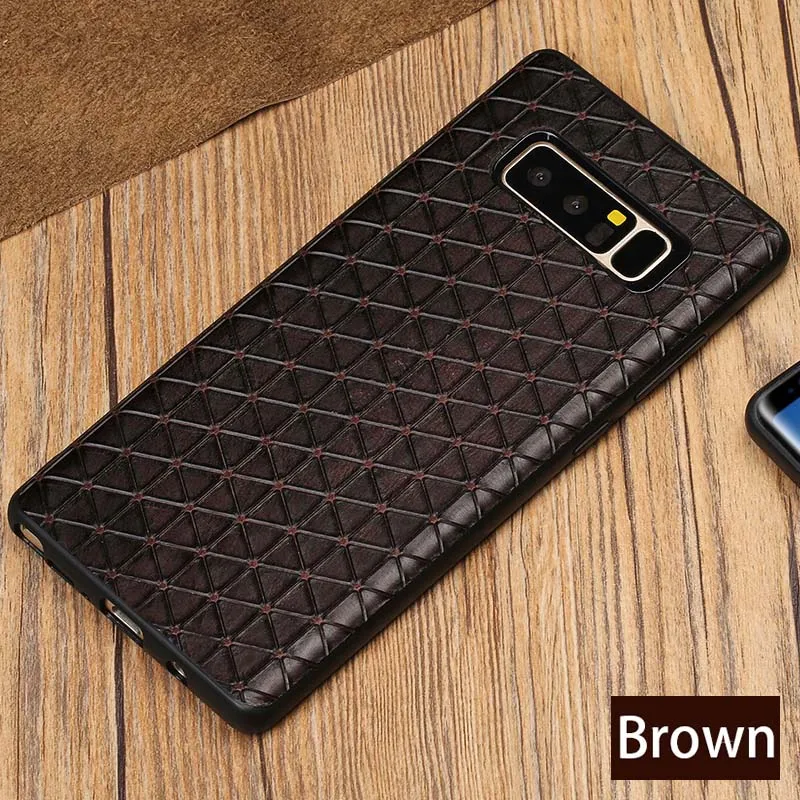 Бизнес все включено из натуральной кожи чехол для телефона для samsung Galaxy S10 S9 S8 S7 A50 A70 A40 A30 A8 A7 note 8 9 крышка 360 - Цвет: Темно-коричневый
