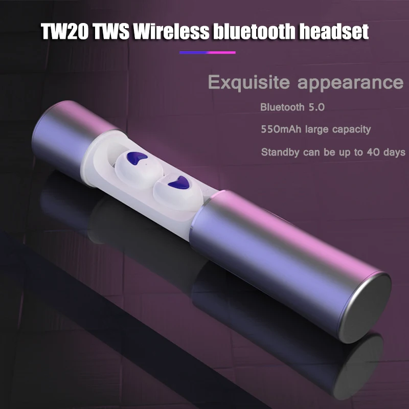 2019 Новые bluetooth наушники TW20 TWS стерео беспроводные HIFI качество звука