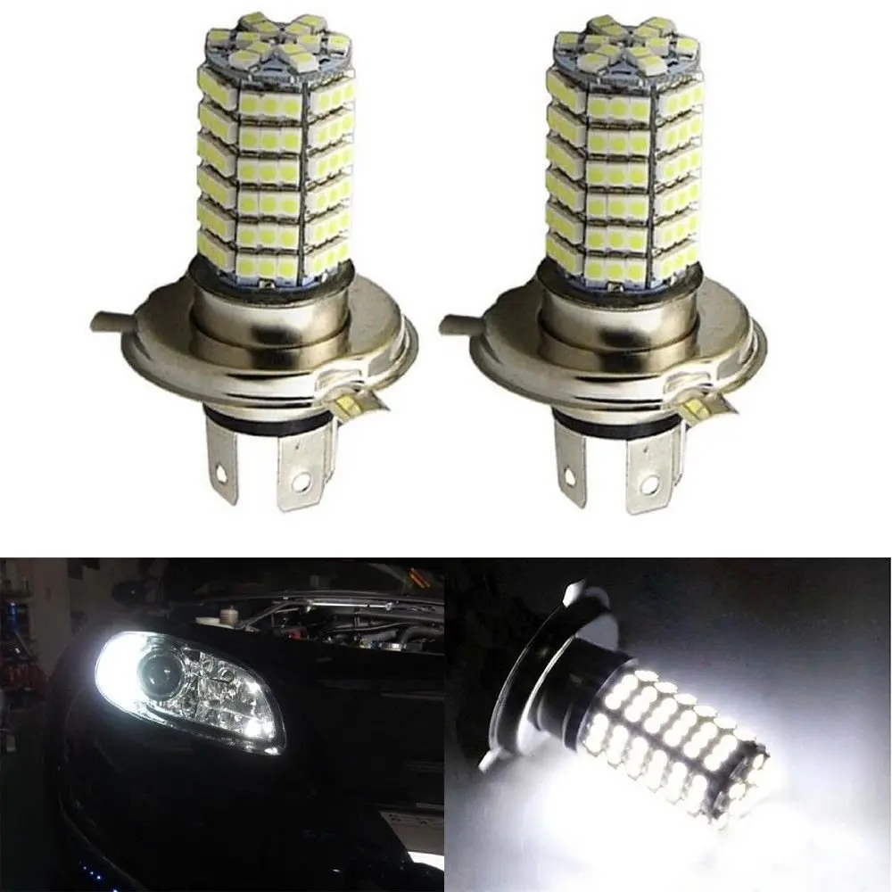 

Kit 2 12V Lampada Led Automotiva H4 120 Leds 6000k Farol Carro