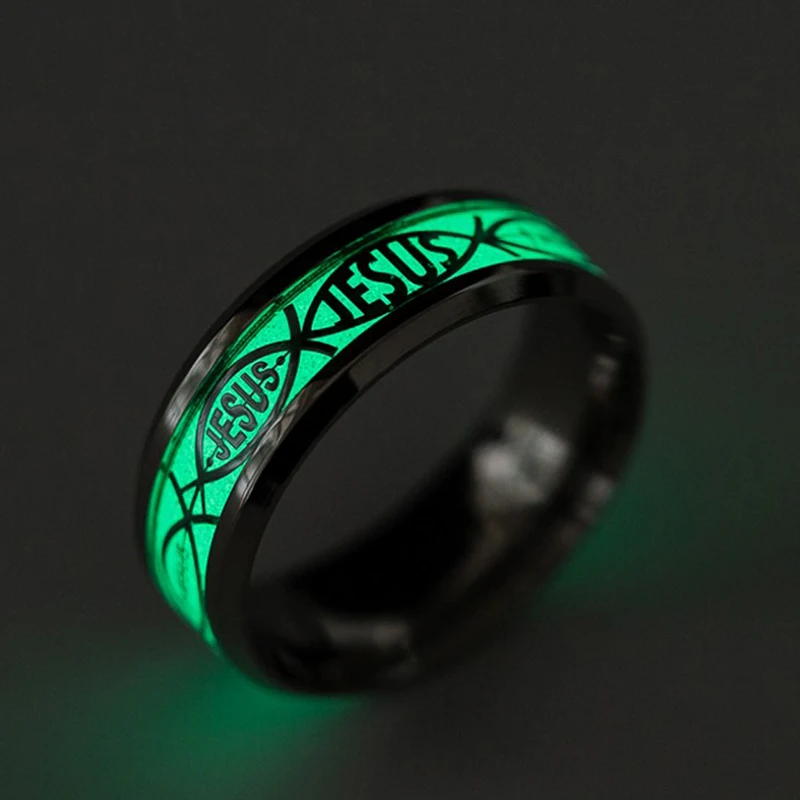 Top Quality Stainless Steel Luminous Midi Rings for Men Gold Glow In The Dark For Women Gift Jewelry Drop Ship | Украшения и