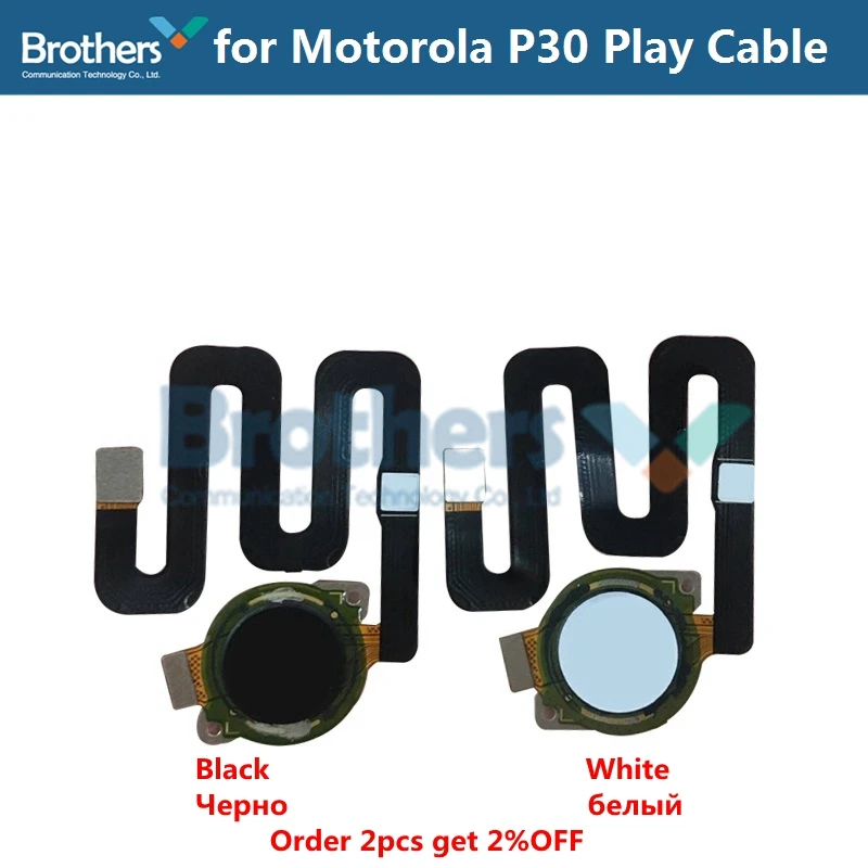 

Отпечаток пальца гибкий кабель для Motorola P30 Play кнопка Home сенсор гибкий кабель лента для Moto P30 Play запасная часть черный белый