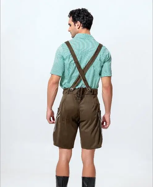 Костюм Lederhosen мужской на Октоберфест хлопковый кашемировый костюм для