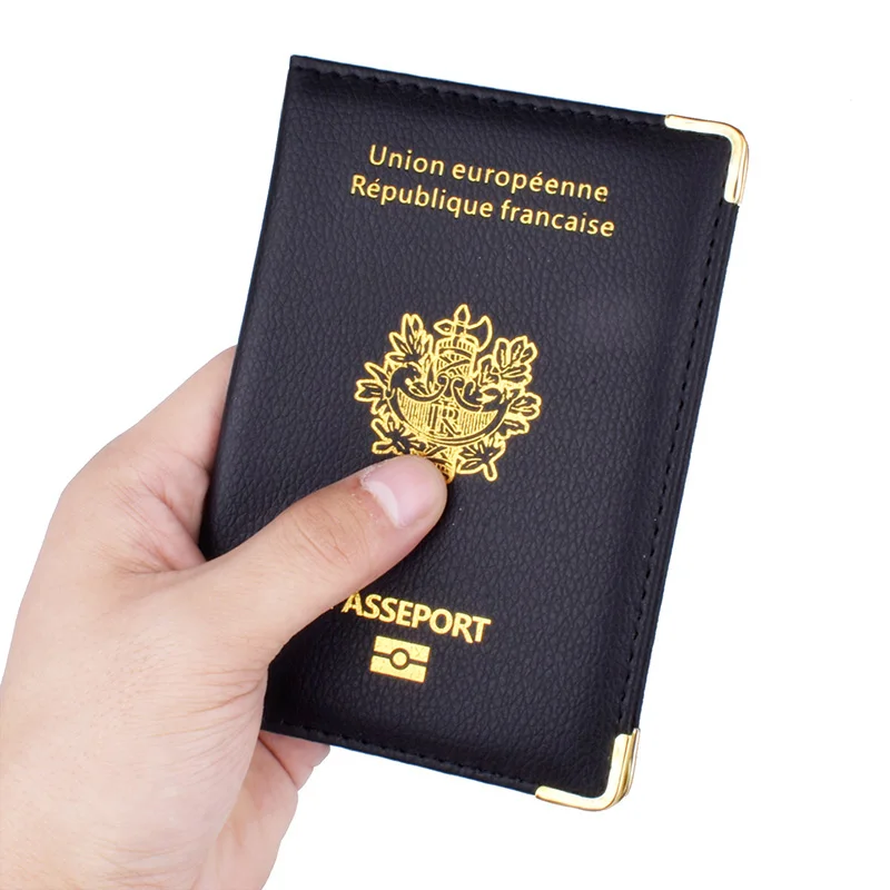Чехол-портмоне из искусственной кожи для путешествий во Францию для женщин и мужчин, чехол-органайзер для паспорта во французском стиле