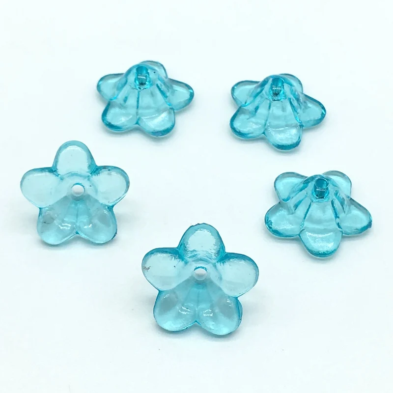 Meideheng цветы Форма бусины акриловые прозрачные бусины для самостоятельного изготовления украшений для изготовления украшений вручную ремесла домашнего декора аксессуары 12 мм 160 шт./пакет - Цвет: lake blue