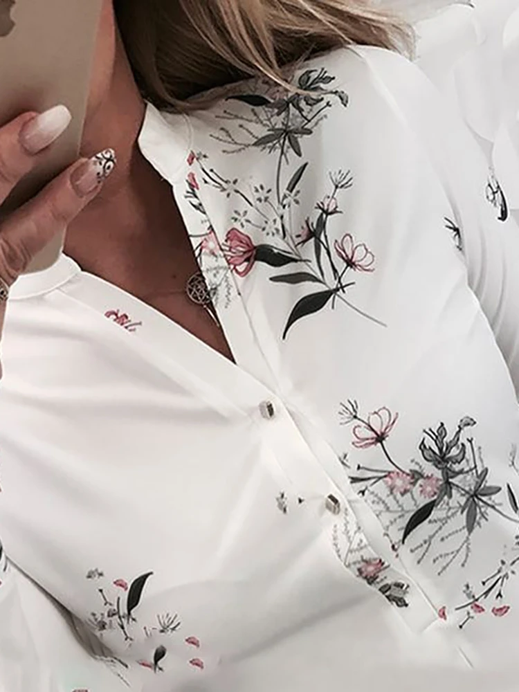 2020 женская элегантная модная короткая рабочая одежда Базовая рубашка Женский