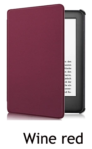 Wine red Кожаный чехол для kindle Версия Электронная книга оболочка экран пленка pu кожа для kindle Молодежная версия - Цвет: Wine red