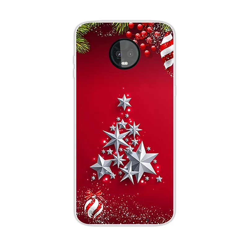 Для Motorola Moto Z3 Play 2018 мягкий силиконовый Рождественский чехол с ночным мотивом для