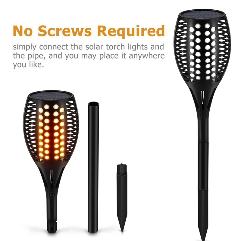 Новая светодиодсветодиодный лампа на солнечной батарее с эффектом пламени
