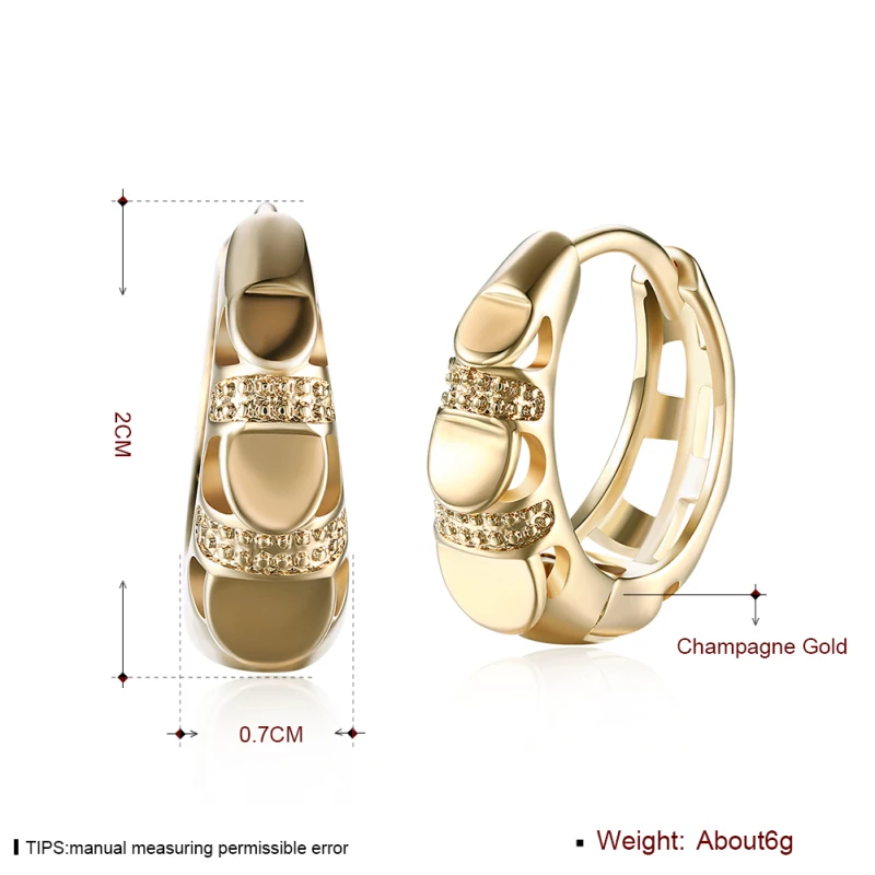 1 пара шампанского золотого цвета серьги набор серег колец маленькая серьга