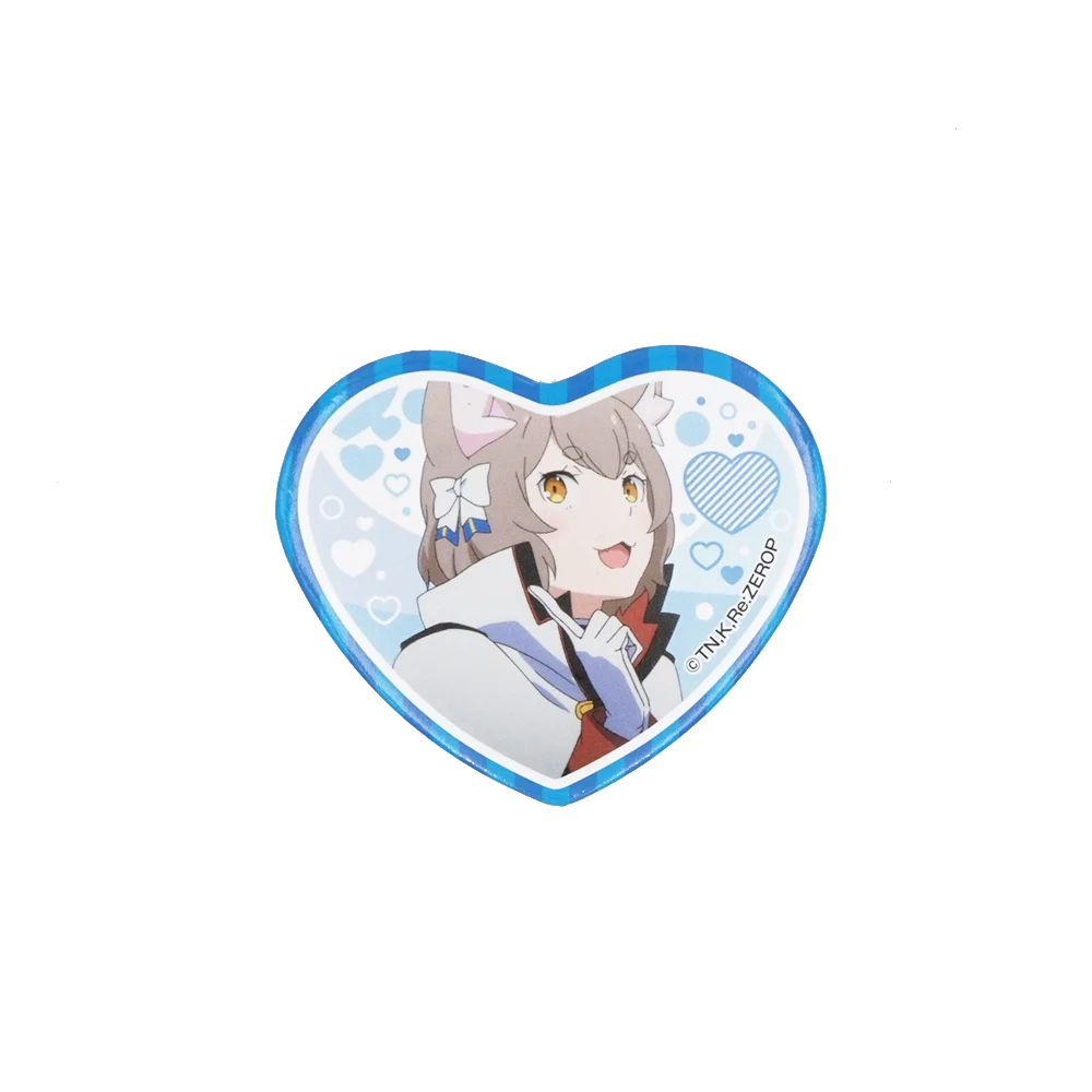 Металлический значок Re:Zero kara Hajimeru Isekai Seikatsu Anime Rezero Rem Ram Crusch Subaru Emilia Felix beатрис