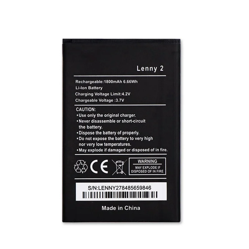 

1800mAh Replacement Lenny 2 Battery For Wiko LENNY2 Batterie Bateria Batterij Cell Phone Batteries