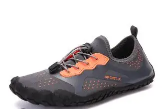 1817OrangeShoes Clorts/Мужская водонепроницаемая обувь; дышащая сетчатая обувь без пятки; быстросохнущие пляжные тапочки; нескользящая обувь для плавания - Цвет: 1817OrangeShoes