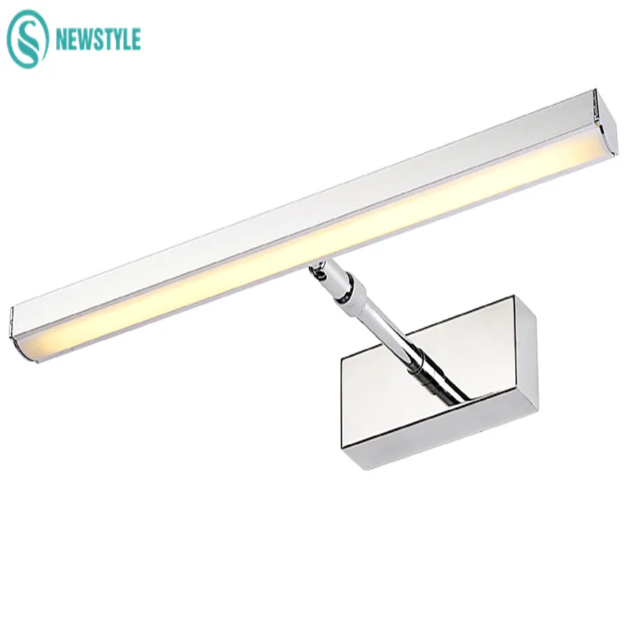 7W LED Mirror Light Waterproof Stainless Wall Lamp Modern Simplicity Bathroom Lights AC85-240V Acrylic Lighting Zoomable Head | Освещение
