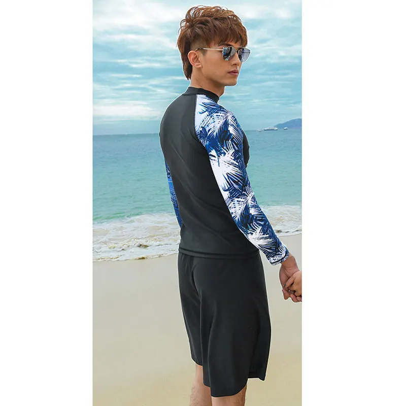 Костюм для плавания женщин и мужчин комплект из трех предметов с защитой от УФ