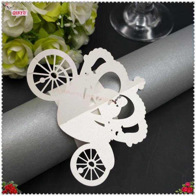 100 шт. бумажные кольца для салфеток в форме автомобиля|napkin rings|serviette tablewedding napkins rings