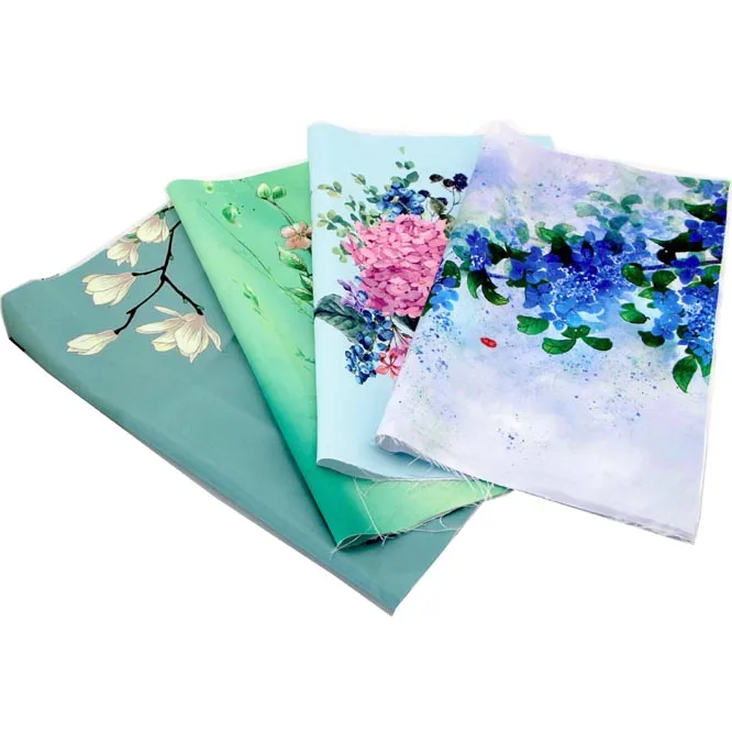 40*49cm Imitation silk Digital printing diy bag fabric for patchwork cloth cheap telas tecidos crafts materials tissu | Дом и сад