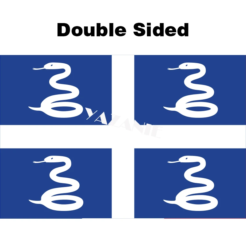 Double Sided YAZANIE Франция Гваделупа Новая Каледония Майотта Святого бартельми южные и Антарктические земли Мартиника французские регионы флаги - Цвет: Double Sided
