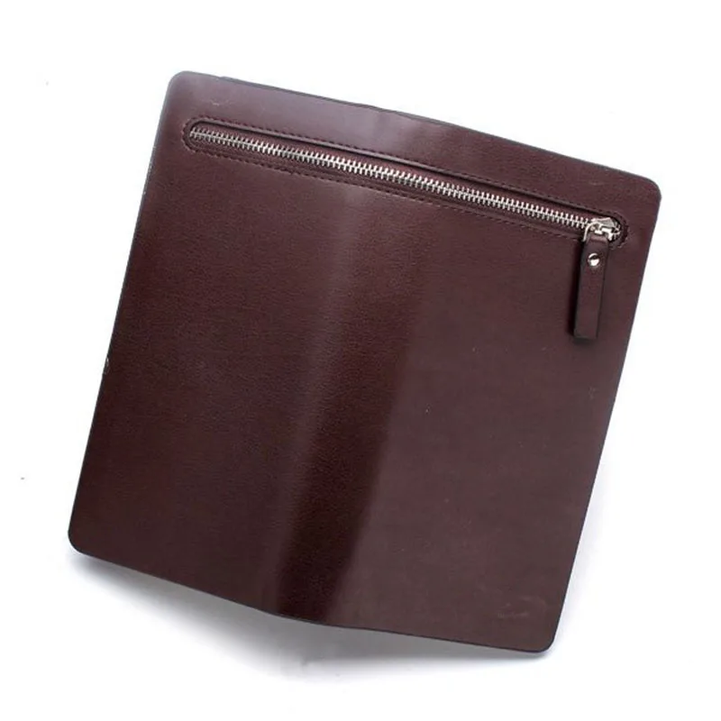 Мужской кошелек на молнии из искусственной кожи с отделением для карт|men clutch bags|long