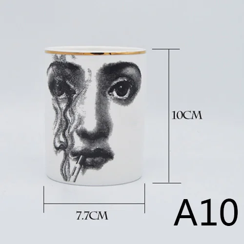 J Nordic моды Fornasetti ваза Красота лицо цилиндрический жардиньерка для цветы цветочный Art аксессуары прекрасное украшение стола - Цвет: J