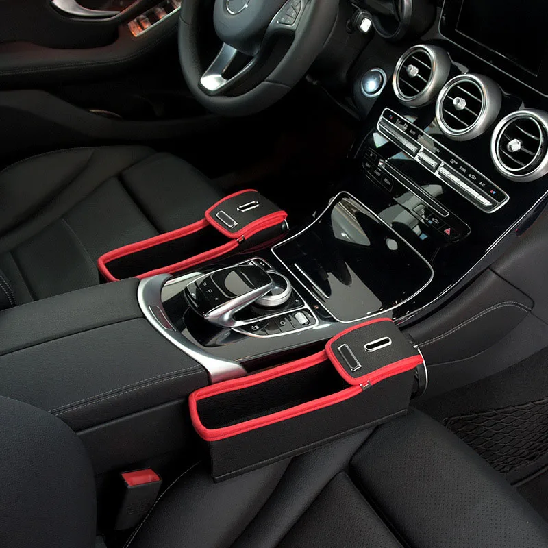 Модная Автомобильная консоль коробка для хранения сидений монета боковой карман