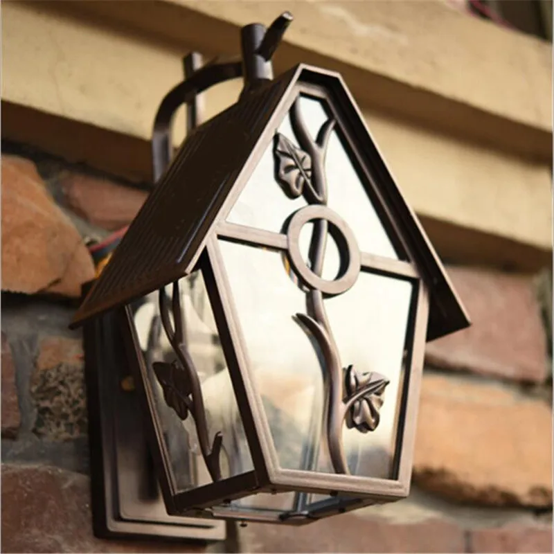 High end коттедж загородный домик Дизайн Алюминий Стекло LED E27 напольный светильник