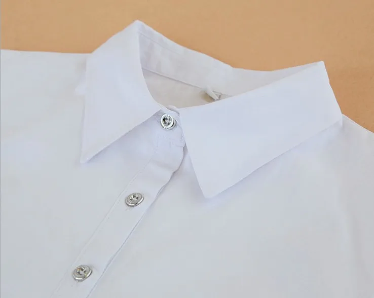 Новинка 2017 года сезон весна-осень белая шифоновая Повседневная рубашка без