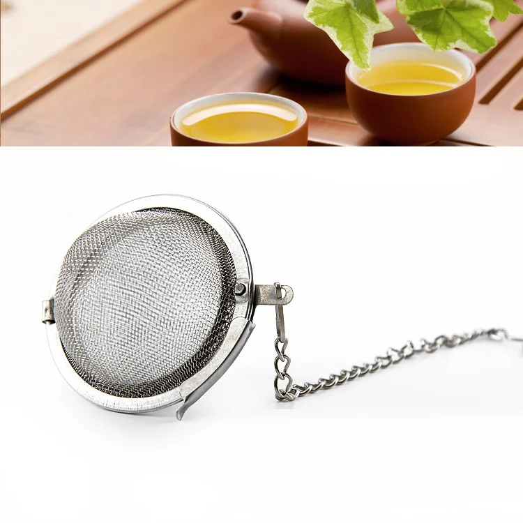 

New Stainless Steel Sphere Locking Tea Ball Strainer Mesh Infuser Tea Strainer Filter Free Shipping W7552