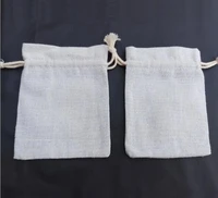 100pcs linen drawstring canvas cotton sack burlap bag rice gift drawstring bundle custom