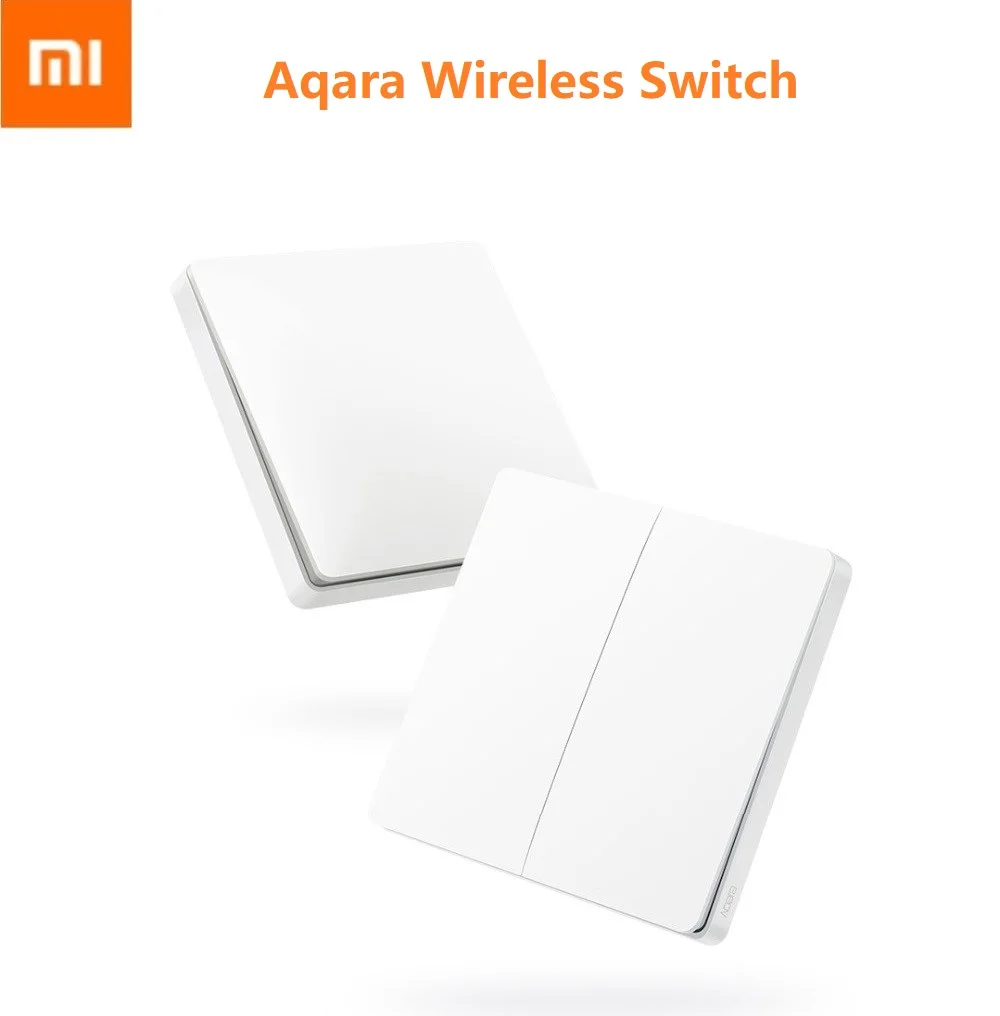 Xiaomi Aqara обновленный беспроводной переключатель с одной двойной кнопкой смарт-управления светом ZigBee версия для MiHome APP шлюз