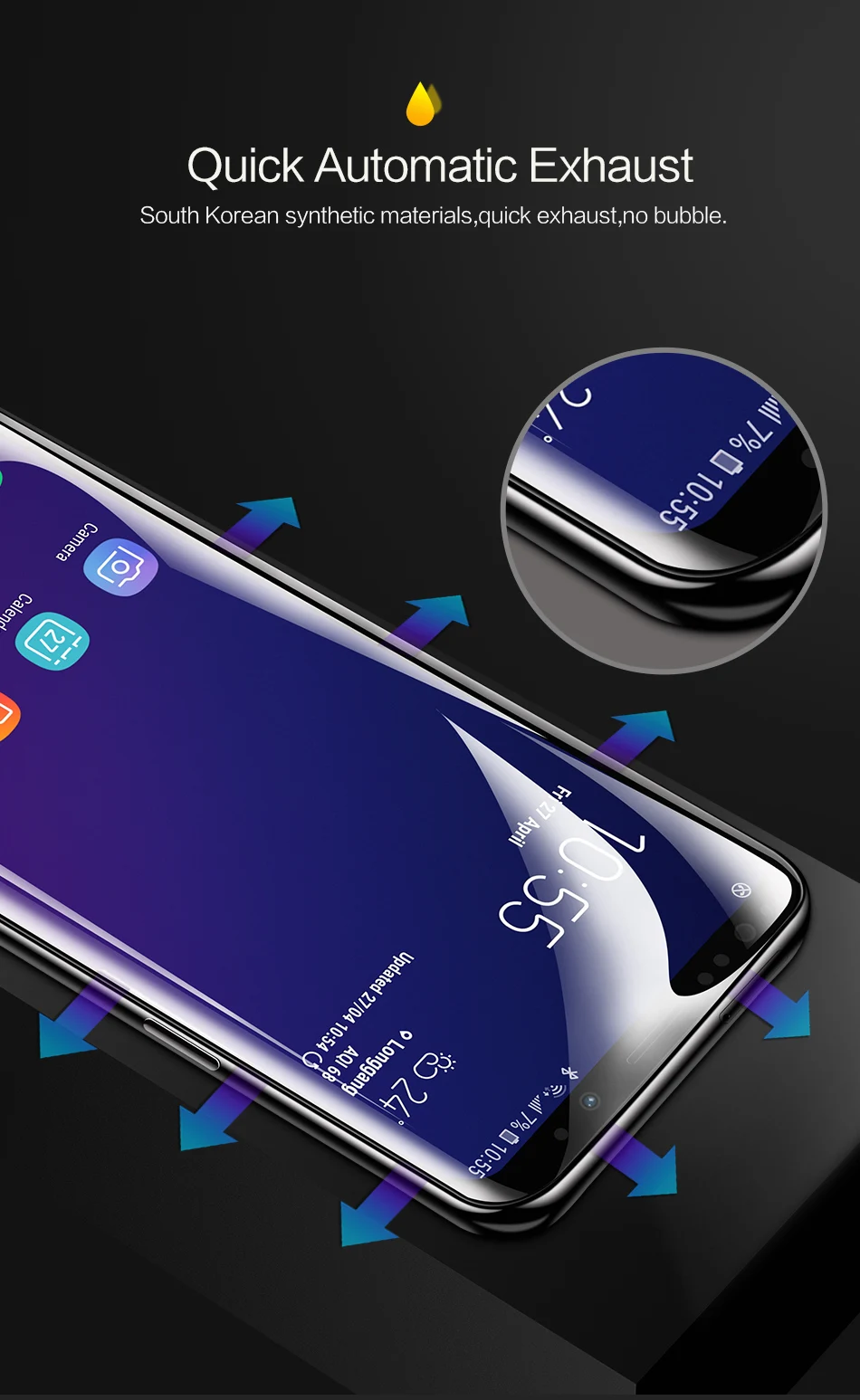Протектор экрана SmartDevil для samsung galaxy S9 S8 3D полное покрытие HD Прозрачная Гидрогелевая пленка для samsung S9 S8 Plus galaxy S7 edge