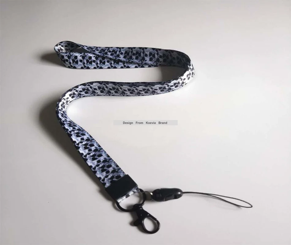Высококачественный полиэфирный ремешок с леопардовым принтом и логотипом на