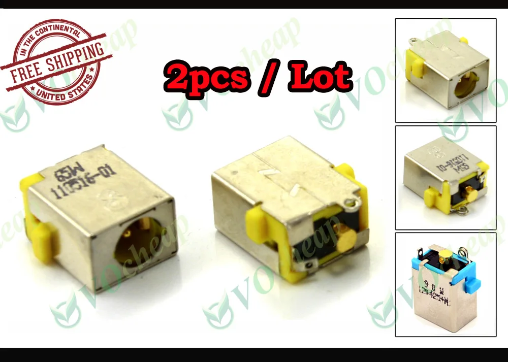 

2x Laptop DC power jack for Acer Aspire 3820T 4830T 5820T 4250 5250 5551 5742 7250 8920, for gateway NV53A NV59C NV79C- PJ072