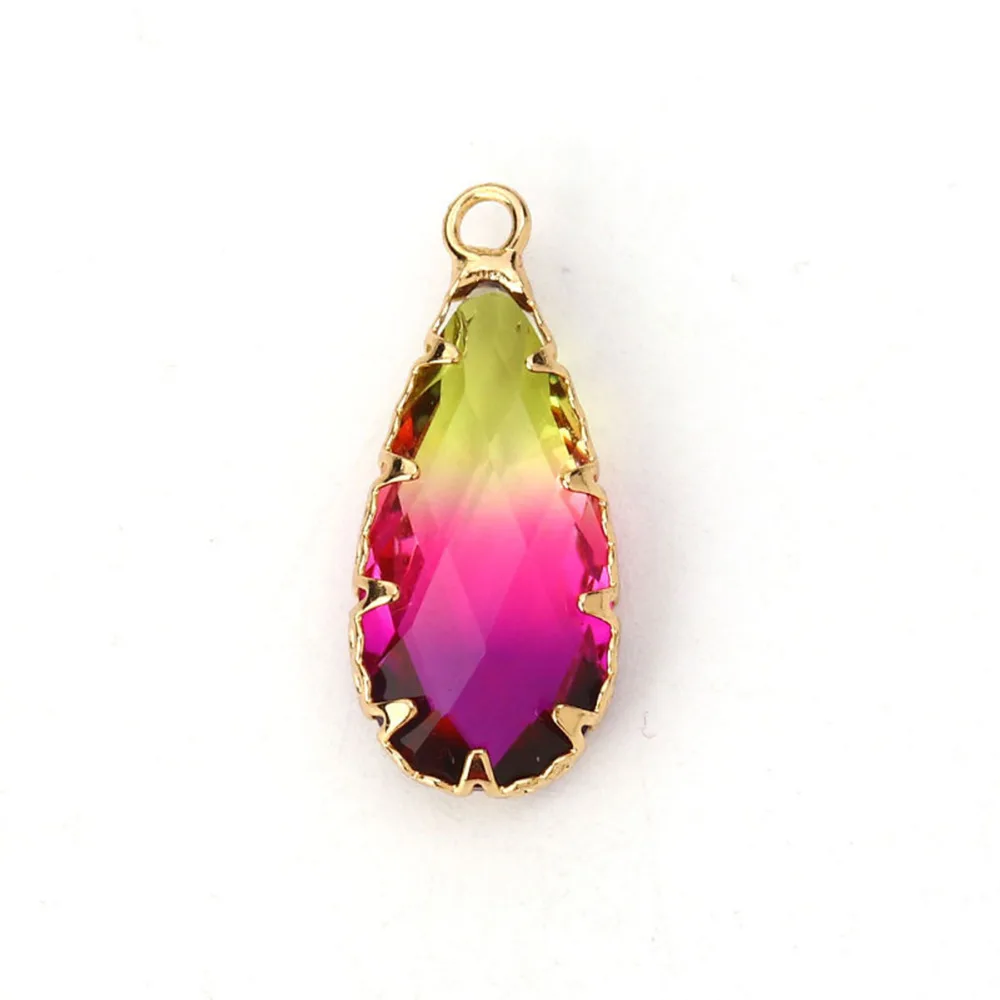 DoreenBeads подвески из меди и стекла золотые красные зеленые красочные граненые