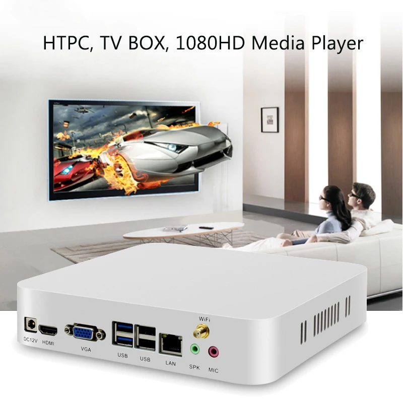 Мини ПК Windows 10 Celeron N2830 2,16 ГГц Мини компьютер неттоп NUC DDR3 ram офисный ПК Пластиковый чехол ТВ коробка HDMI wifi minipc