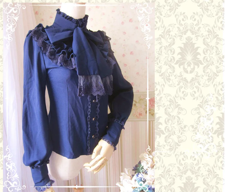 

Discount promotion Autumn 2020 new fashion brand Lolita mori girl cute chiffon shirt Slim lace bow shirt w1965 free shipping
