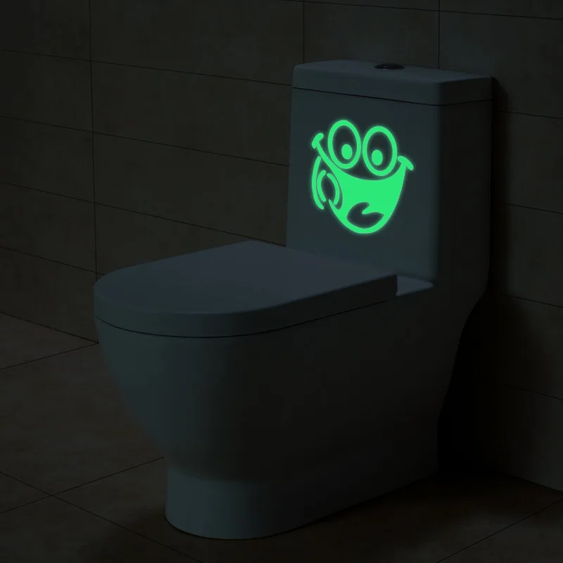 Наклейки с дизайном Улыбка WC для декора стен светятся в темноте наклейки ванной