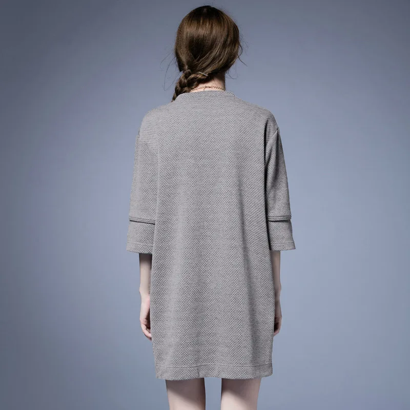 Мода 2018 платье Для женщин осень элегантный три четверти рукав деловая модельная