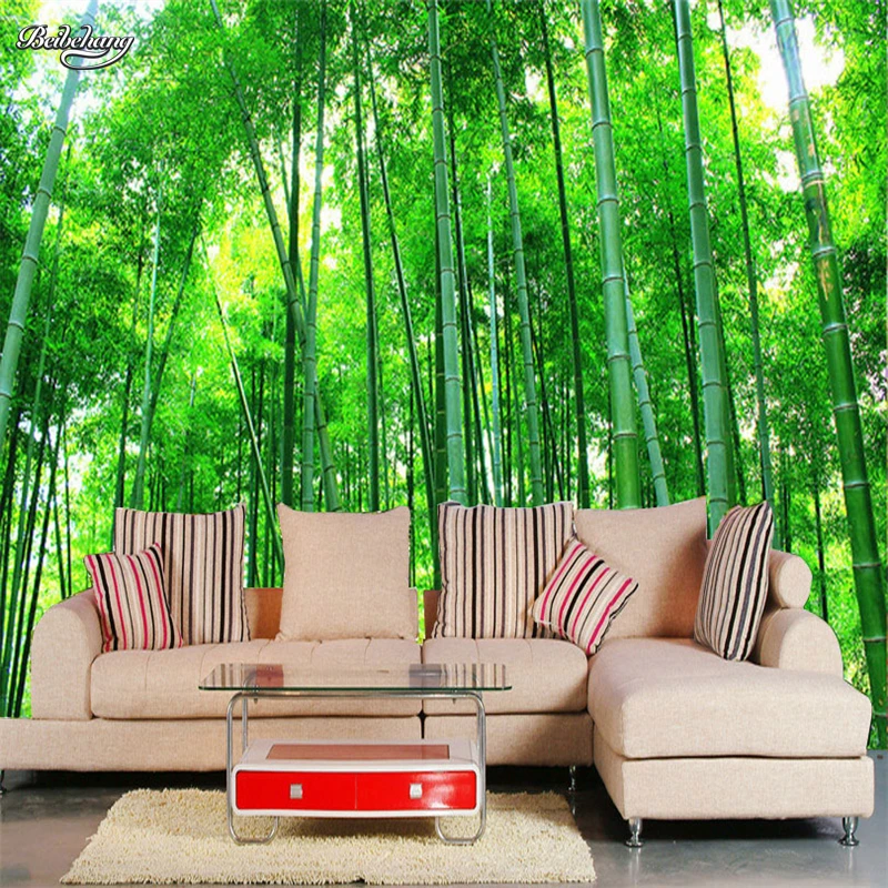 Обои для дивана ТВ фоновые обои телевизора настенный рисунок из бамбука Lin Fengjing