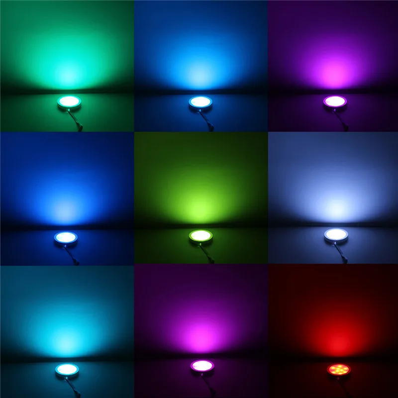 9 светодиодный 12 в RGB Светодиодный точечный светильник 3W Wiless контроль морской шкаф интерьерный потолочный купольный светильник для лодочного автомобиля для VW T4 T5